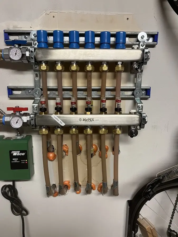 Plumber performing Gas Leak Detection at a residential property in La Grange